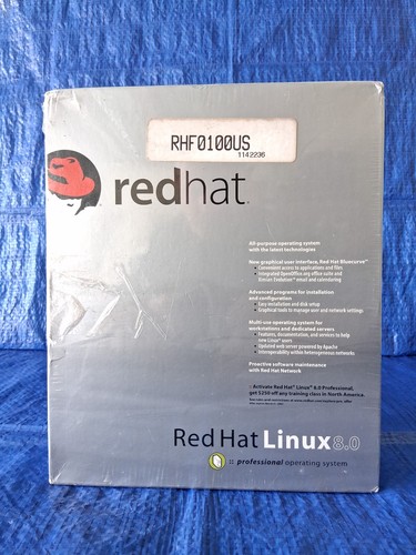 Vintage 2002 red hat linux - hat, 8.0